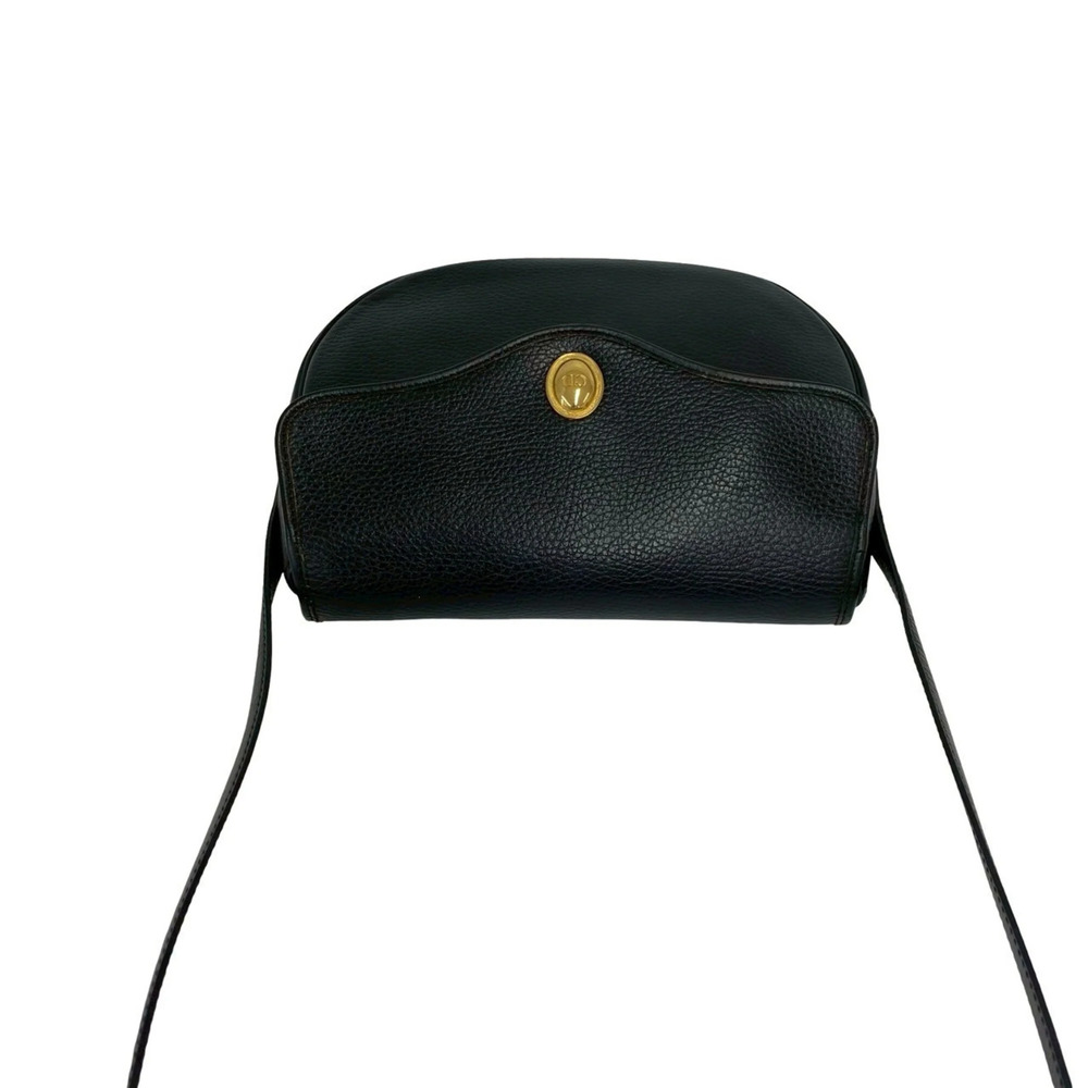 CHRISTIAN DIOR Vintage Black Leather Shoulder Bag - Picture 4 of 10